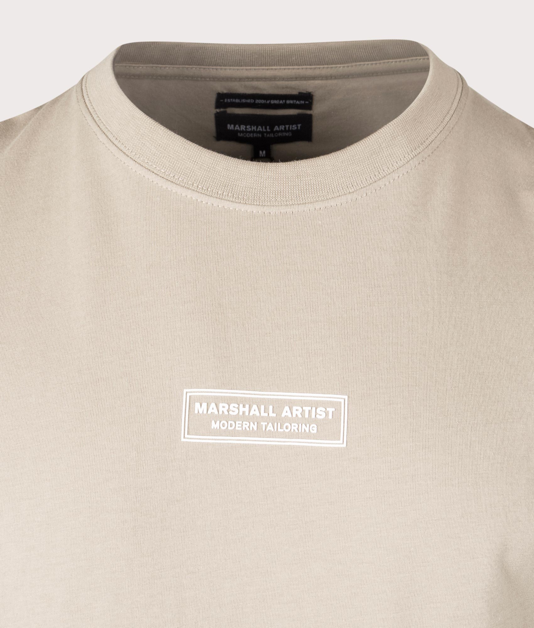 Injection T-Shirt in Stone by Marshall Artist. EQVVS Shot.