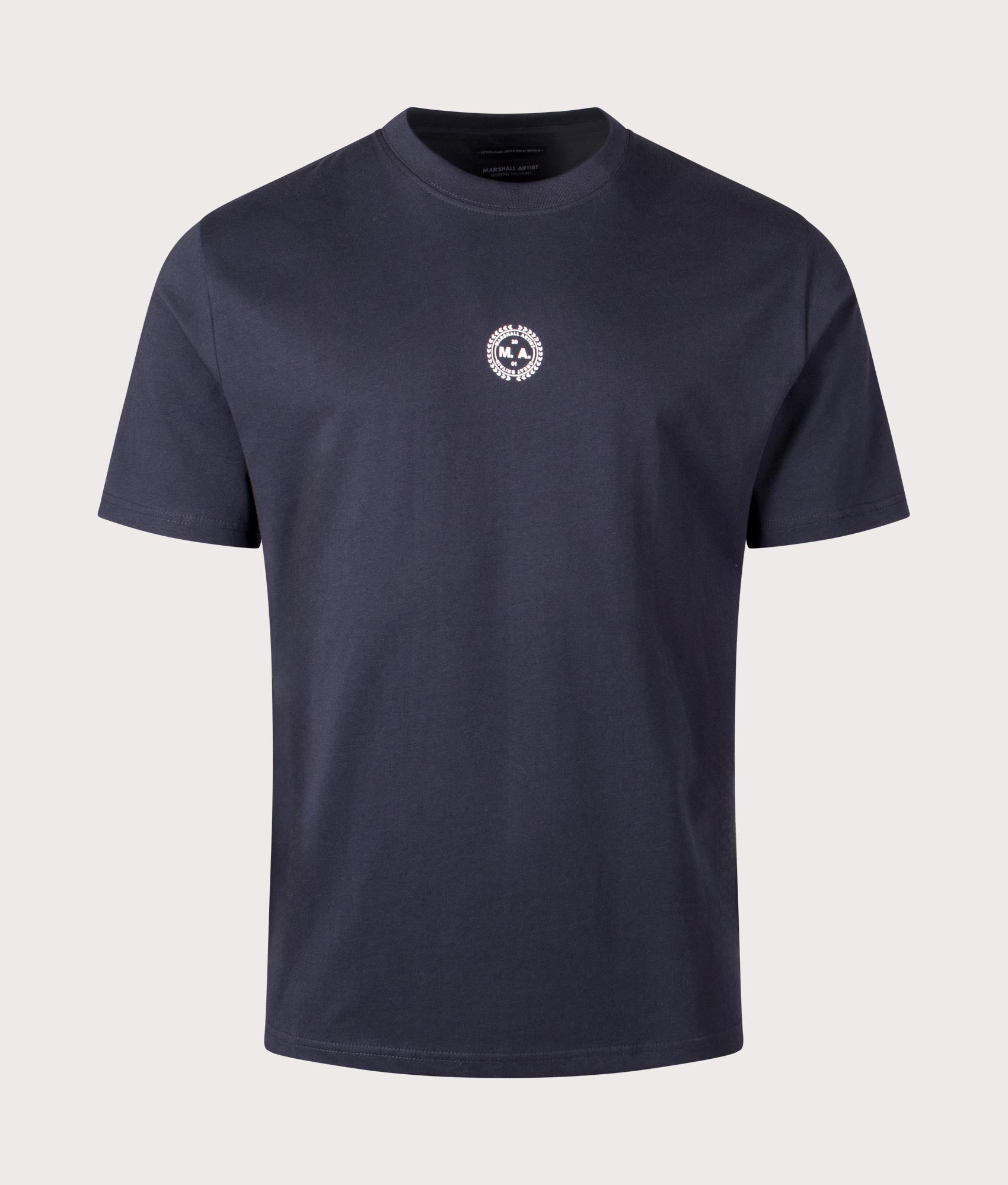 House Check Map T-Shirt in Navy by Marshall Artist. EQVVS Shot.