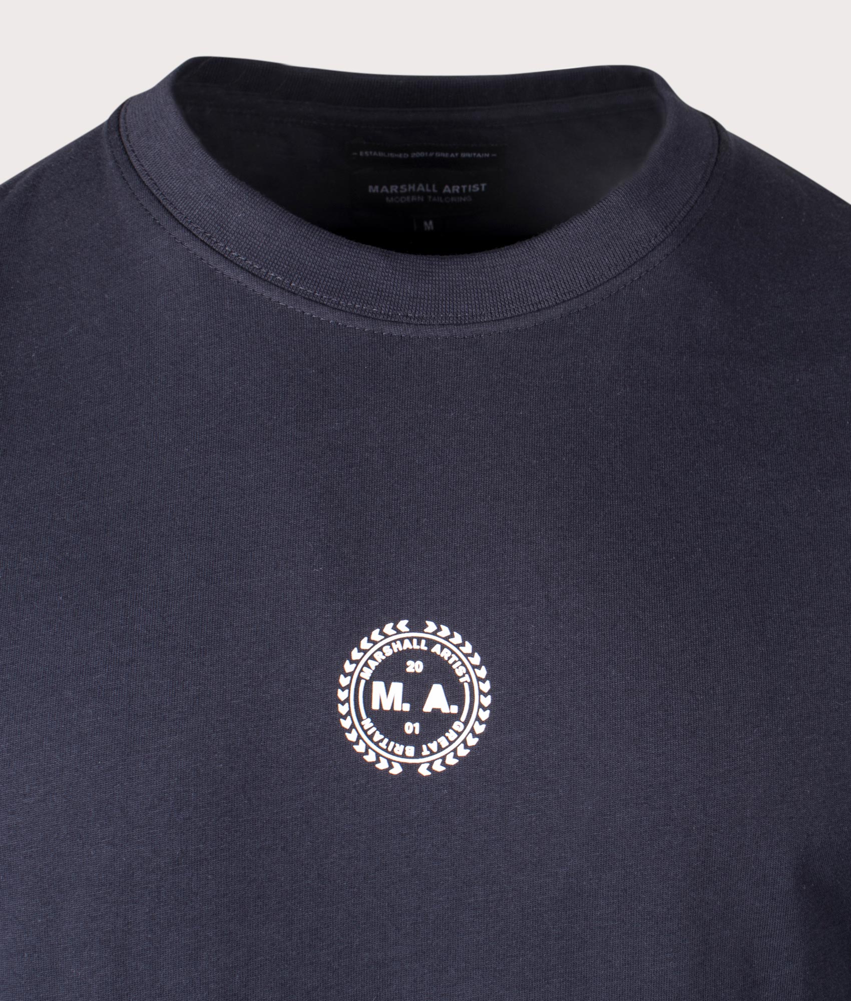 House Check Map T-Shirt in Navy by Marshall Artist. EQVVS Shot.