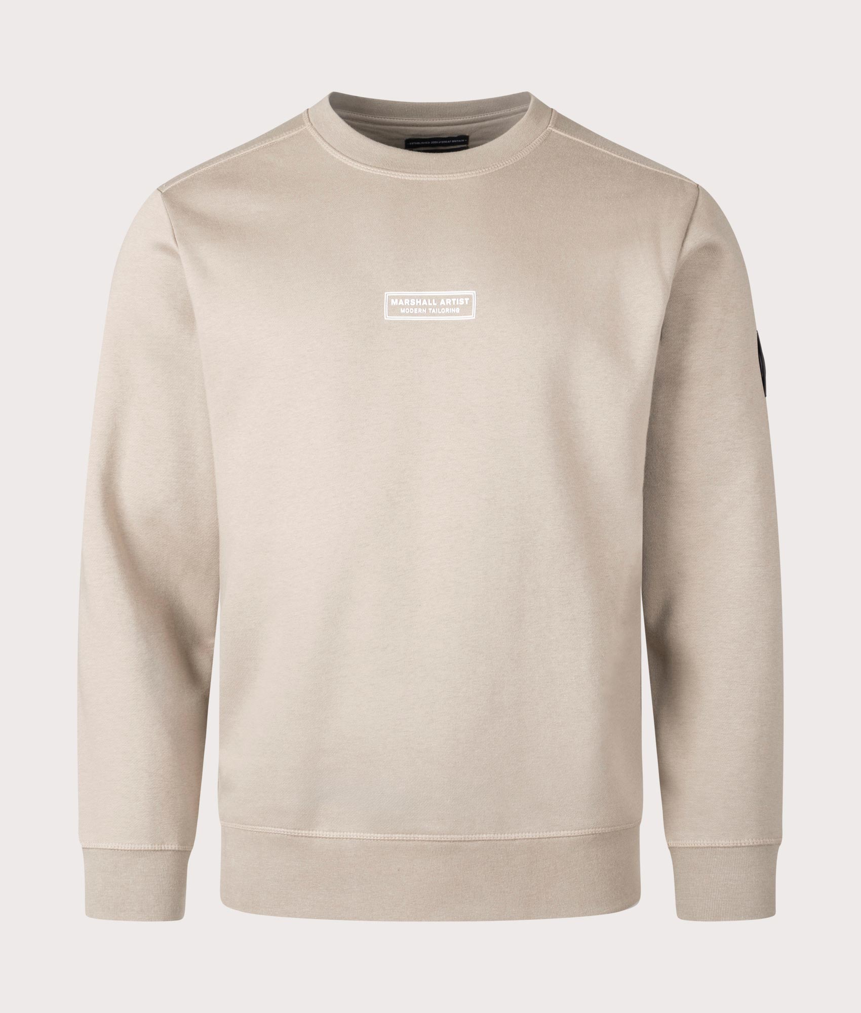 Siren Sweatshirt in Stone by Marshall Artist. Shot at EQVVS. Front shot. 