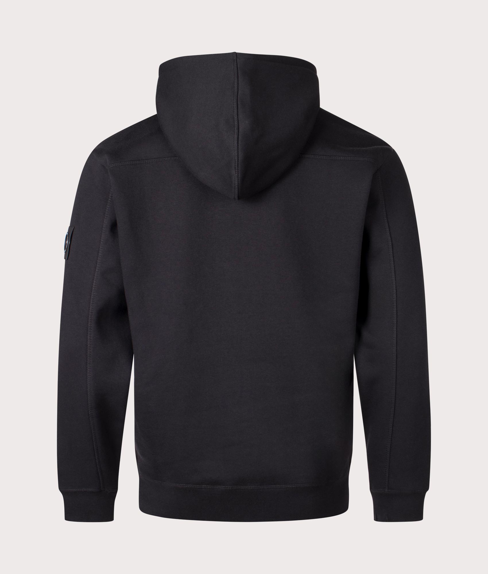 Marshall Artist Siren Hoodie in Black at EQVVS Menswear. Back shot.