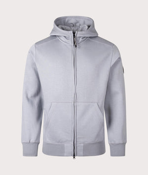 Siren Zip Through Sweatshirt in Nardo Grey by Marshall Artist. Shot at EQVVS. Front shot. 