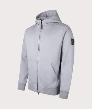 Siren Zip Through Sweatshirt in Nardo Grey by Marshall Artist. Shot at EQVVS.  Angle shot. 