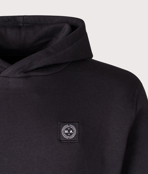 Marchio Hoodie by Marshall Artisit in Black. Shot by EQVVS. Detail shot.