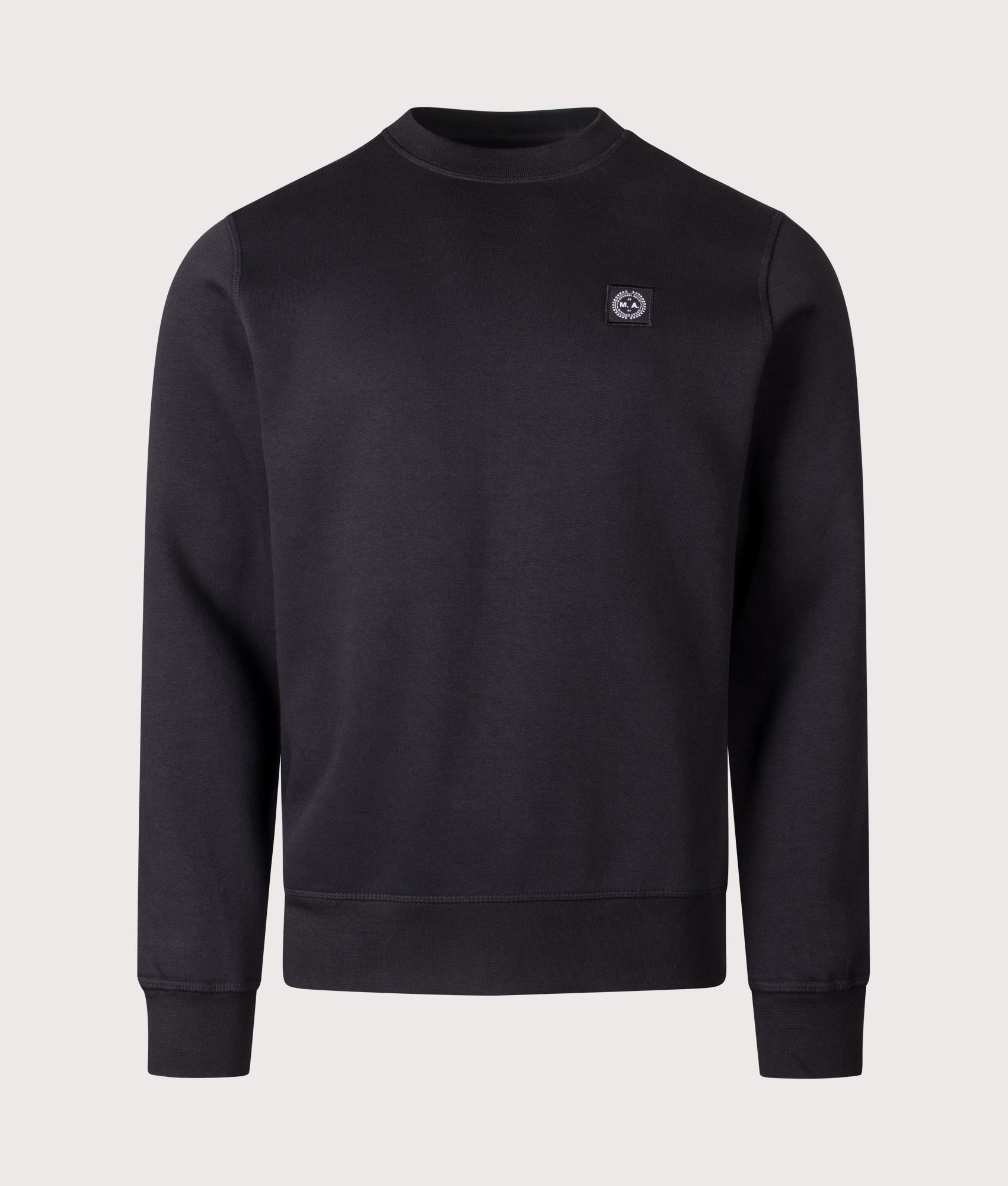 Marchio Crewneck Sweatshirt by Marshall Artist in Black. Shot by EQVVS. Front shot.