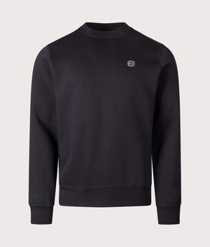 Marchio Crewneck Sweatshirt by Marshall Artist in Black. Shot by EQVVS. Front shot.