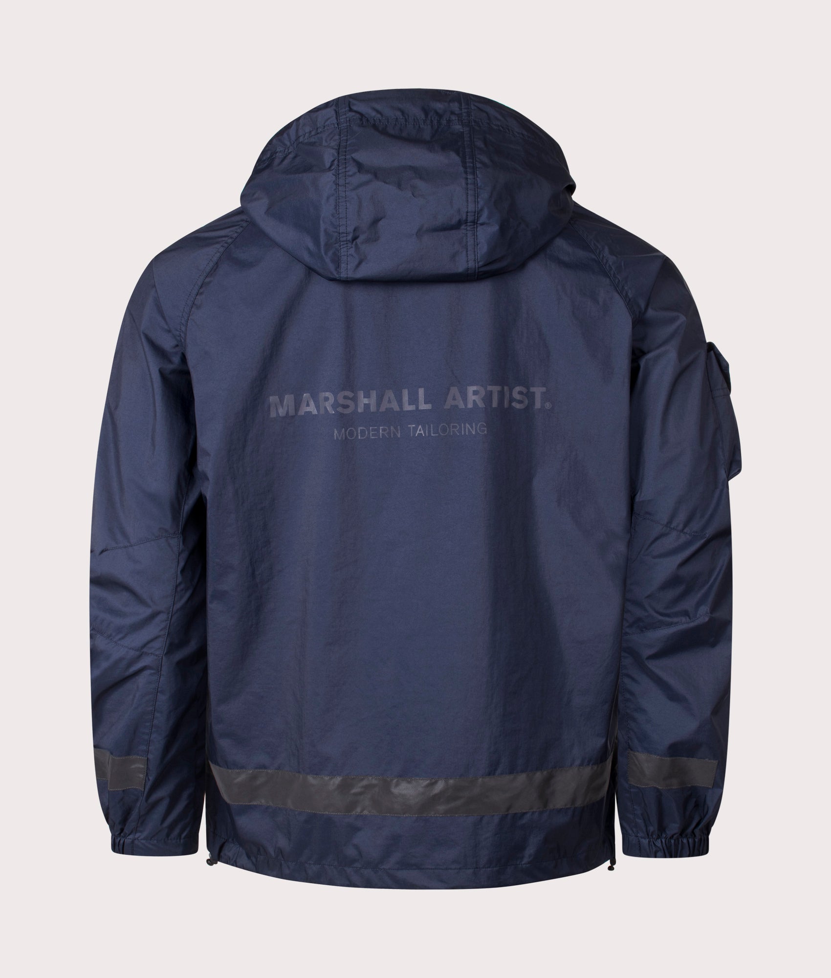 Marshall Artist Coastal Jacket in Navy. Shot at EQVVS. Back shot