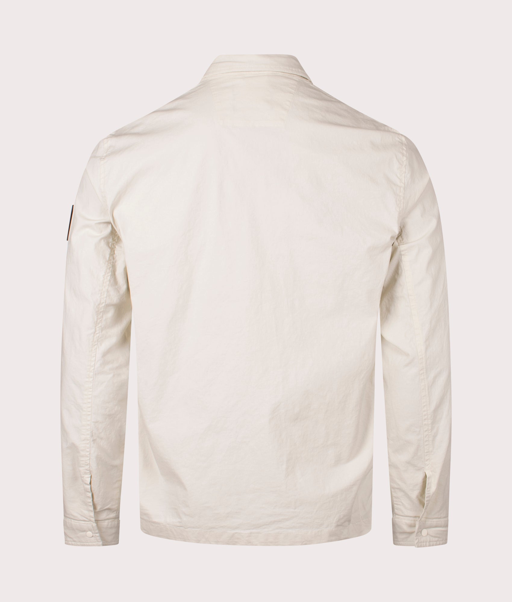 Marshall Artist Seafield Overshirt in Stone. Shot at EQVVS. Back shot
