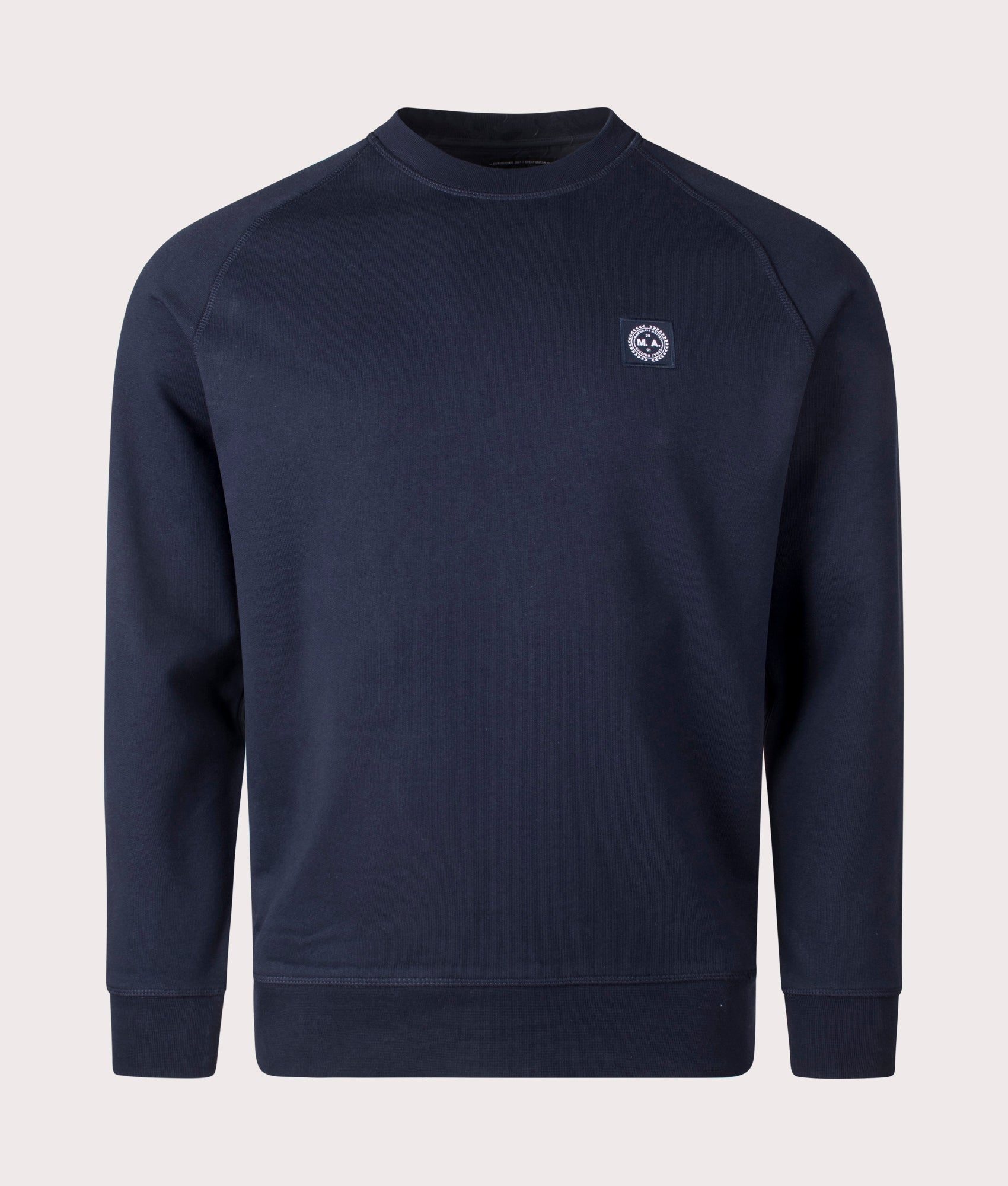 Marshall Artist Foundation Crew Neck Sweatshirt in Navy. Shot at EQVVS. Front shot