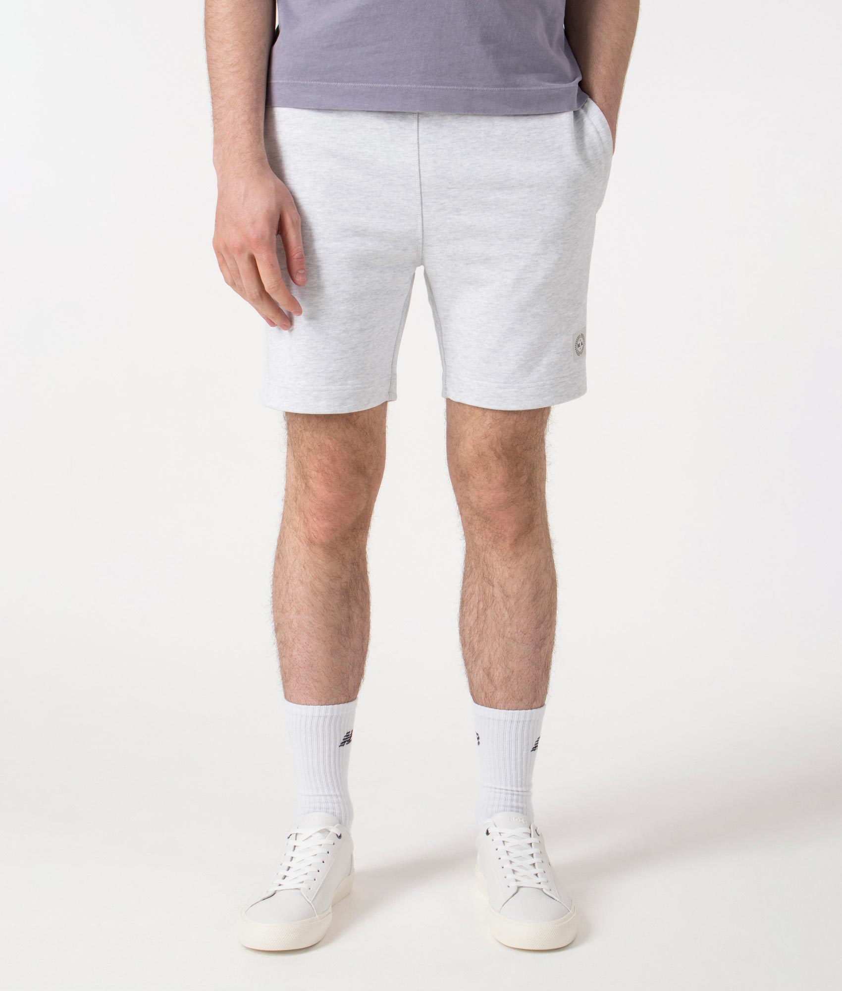 Marshall Artist Foundation Shorts in Snow Marl White at EQVVS. Front Shot.
