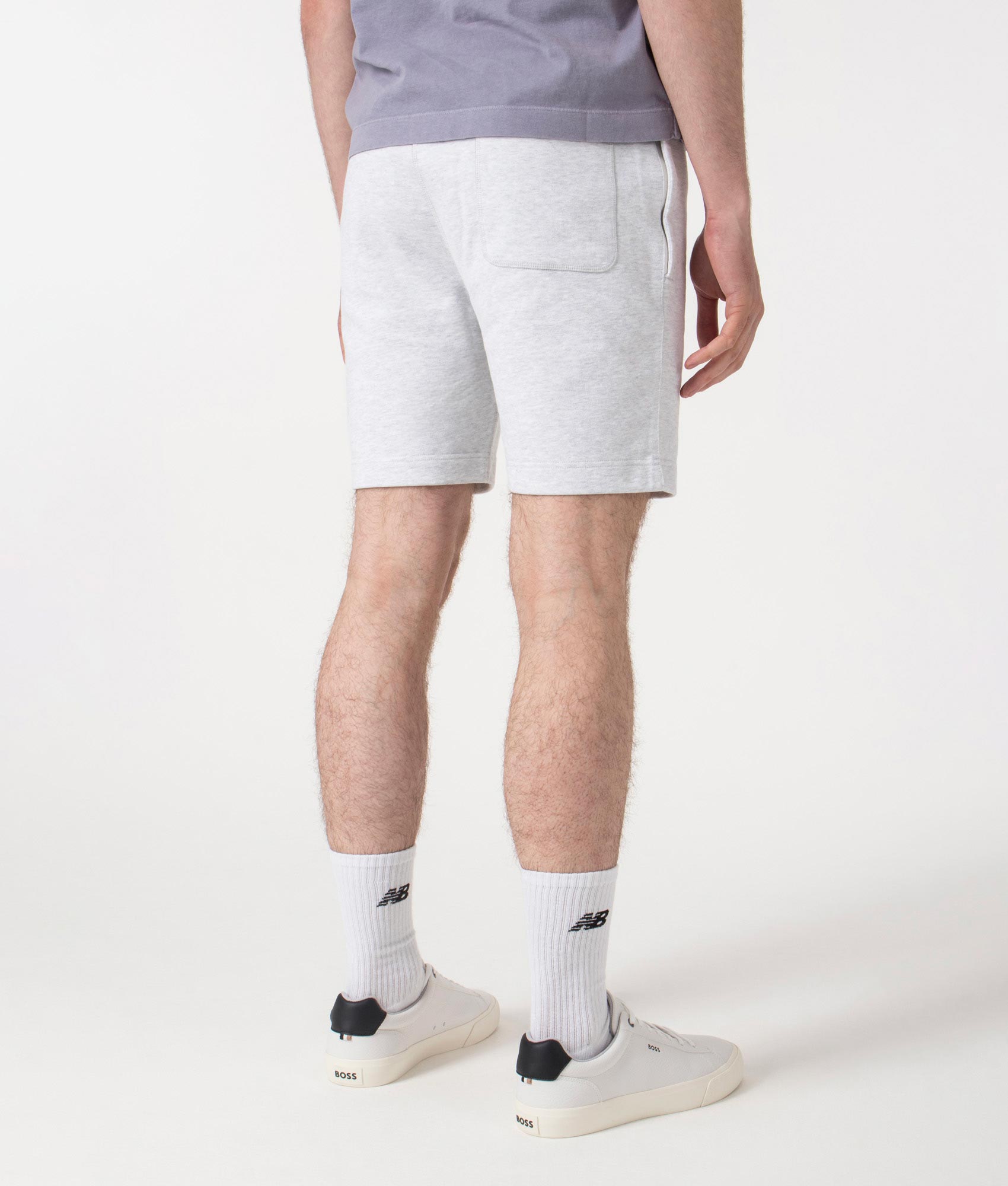 Marshall Artist Foundation Shorts in Snow Marl White at EQVVS. Back Detail Shot.