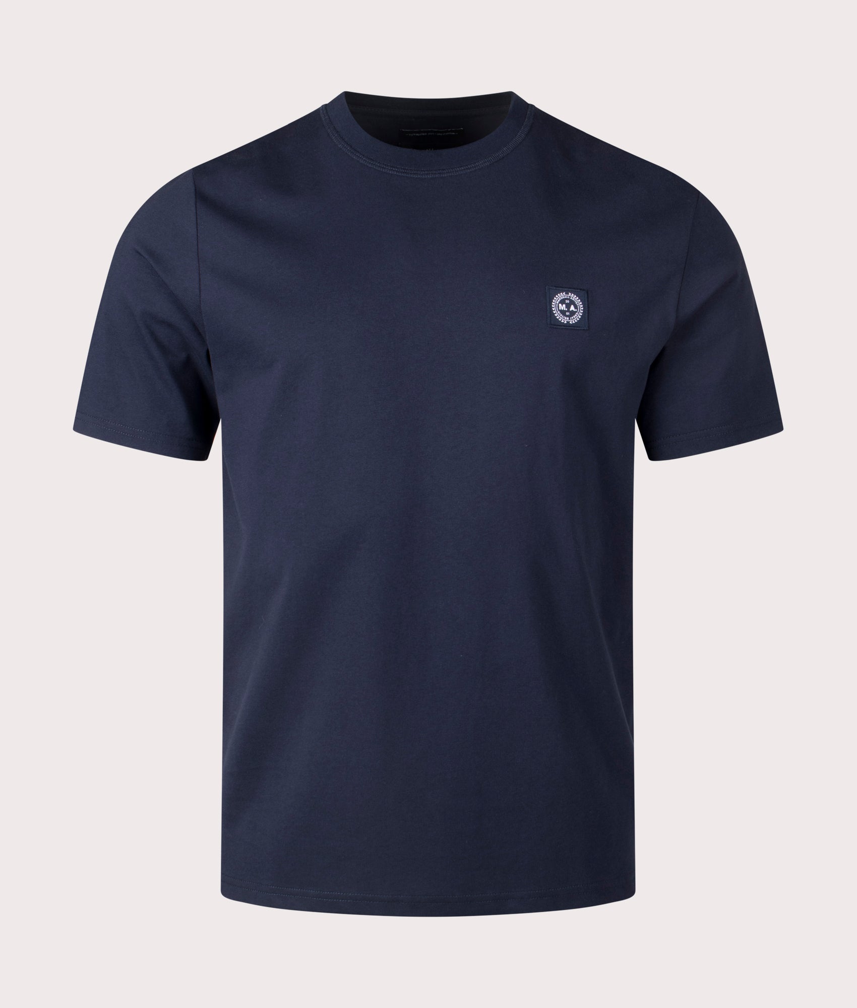 Marshall Artist Foundation T-shirt in Navy. Shot at EQVVS. Front shot
