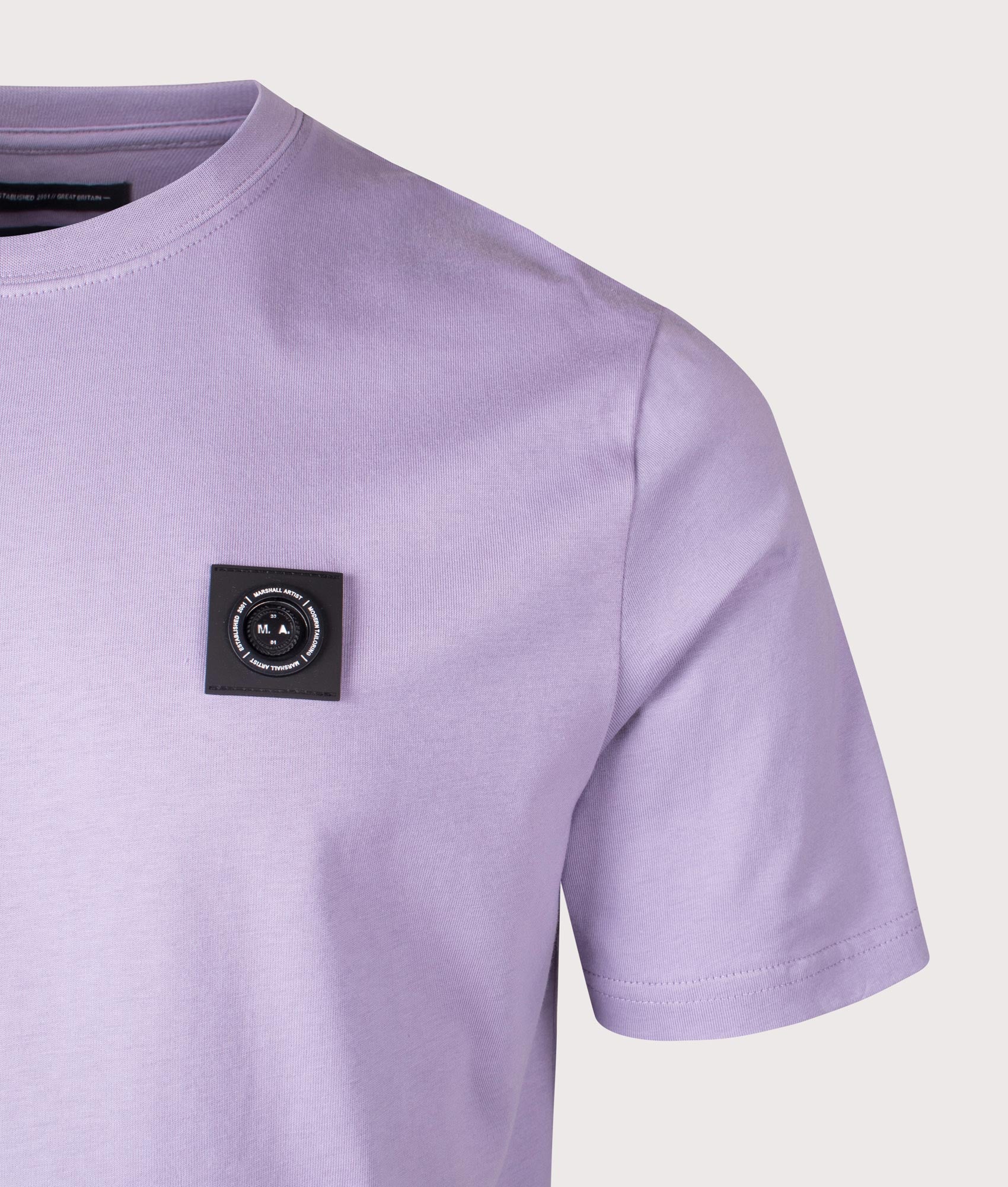 Marshall Artist, Relaxed Fit Siren T-Shirt, Lavender, Eqvvs Menswear, detailed shot angle
