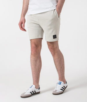 Marshall Artist Siren Shorts in Dove Grey at EQVVS. Angle Shot.
