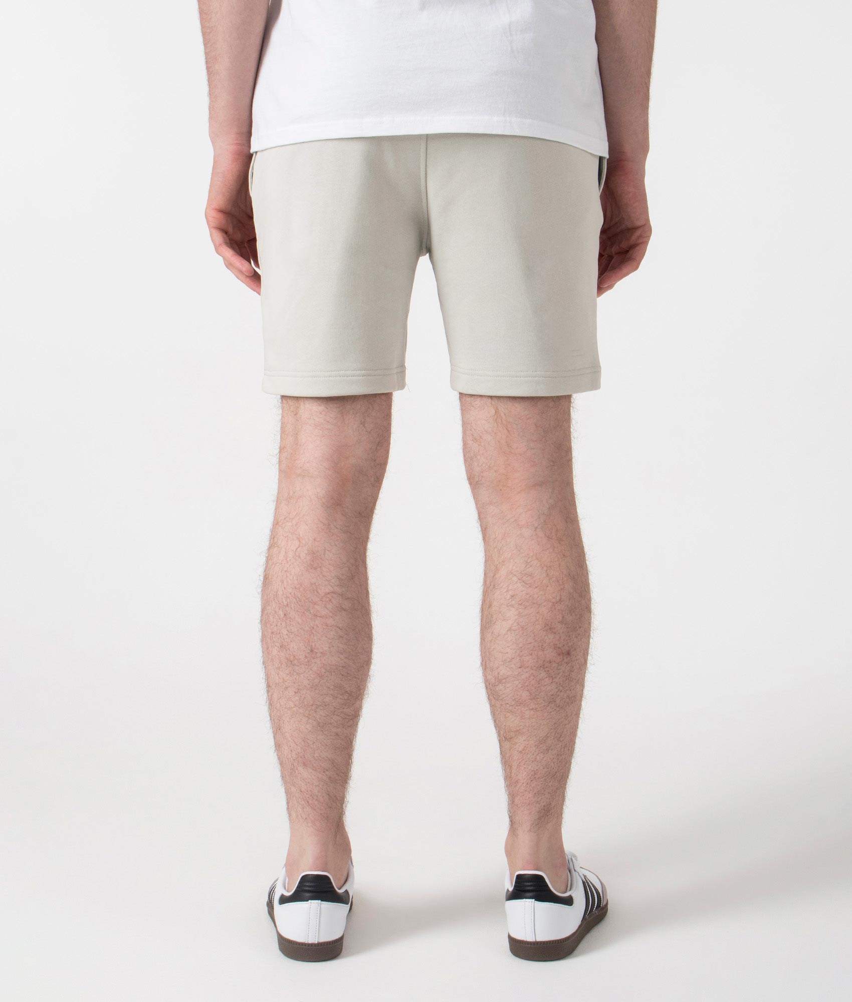 Marshall Artist Siren Shorts in Dove Grey at EQVVS. Back Shot.