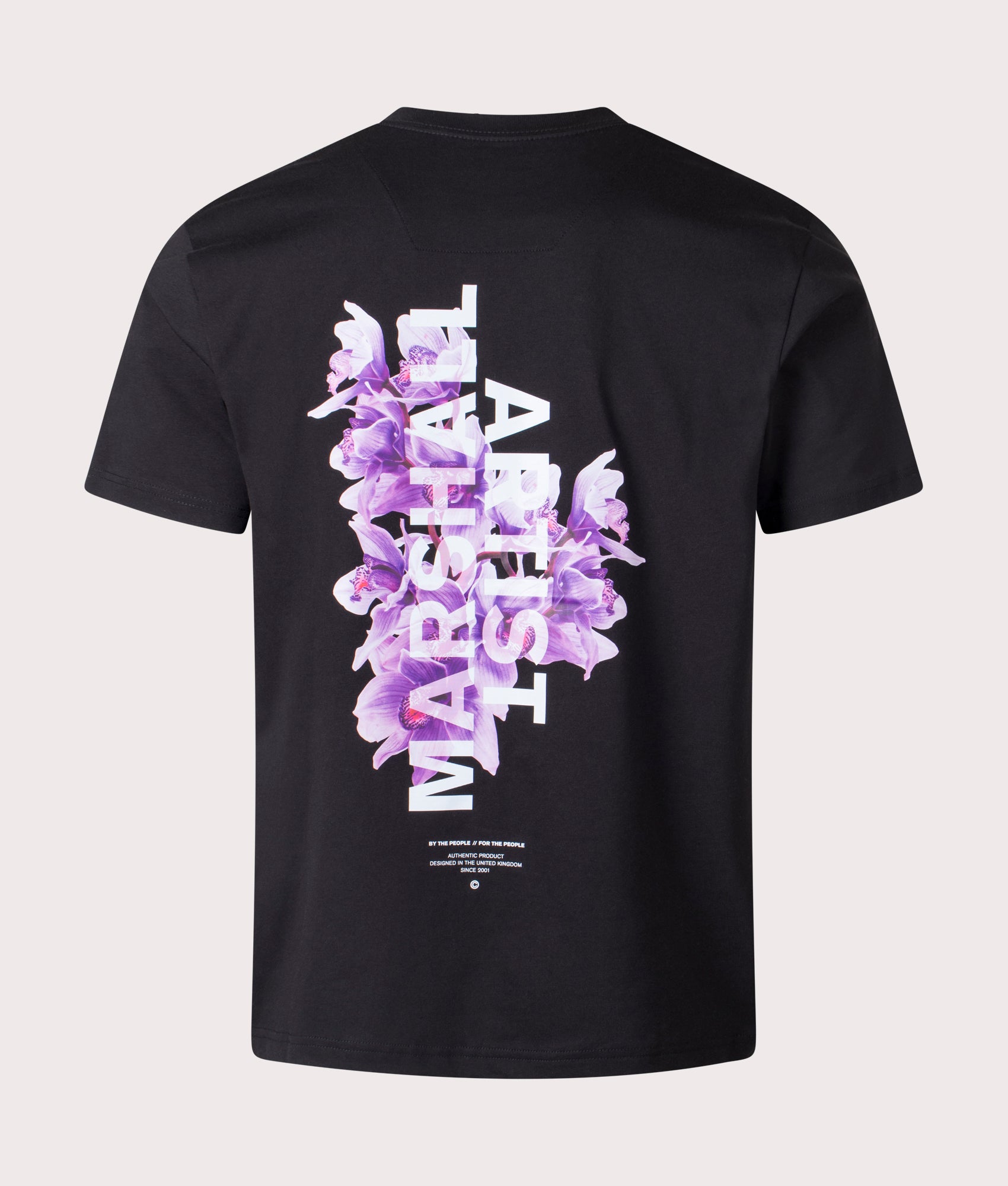 Marshall Artist Sonic Bloom T-shirt in Black. Shot at EQVVS. Back shot