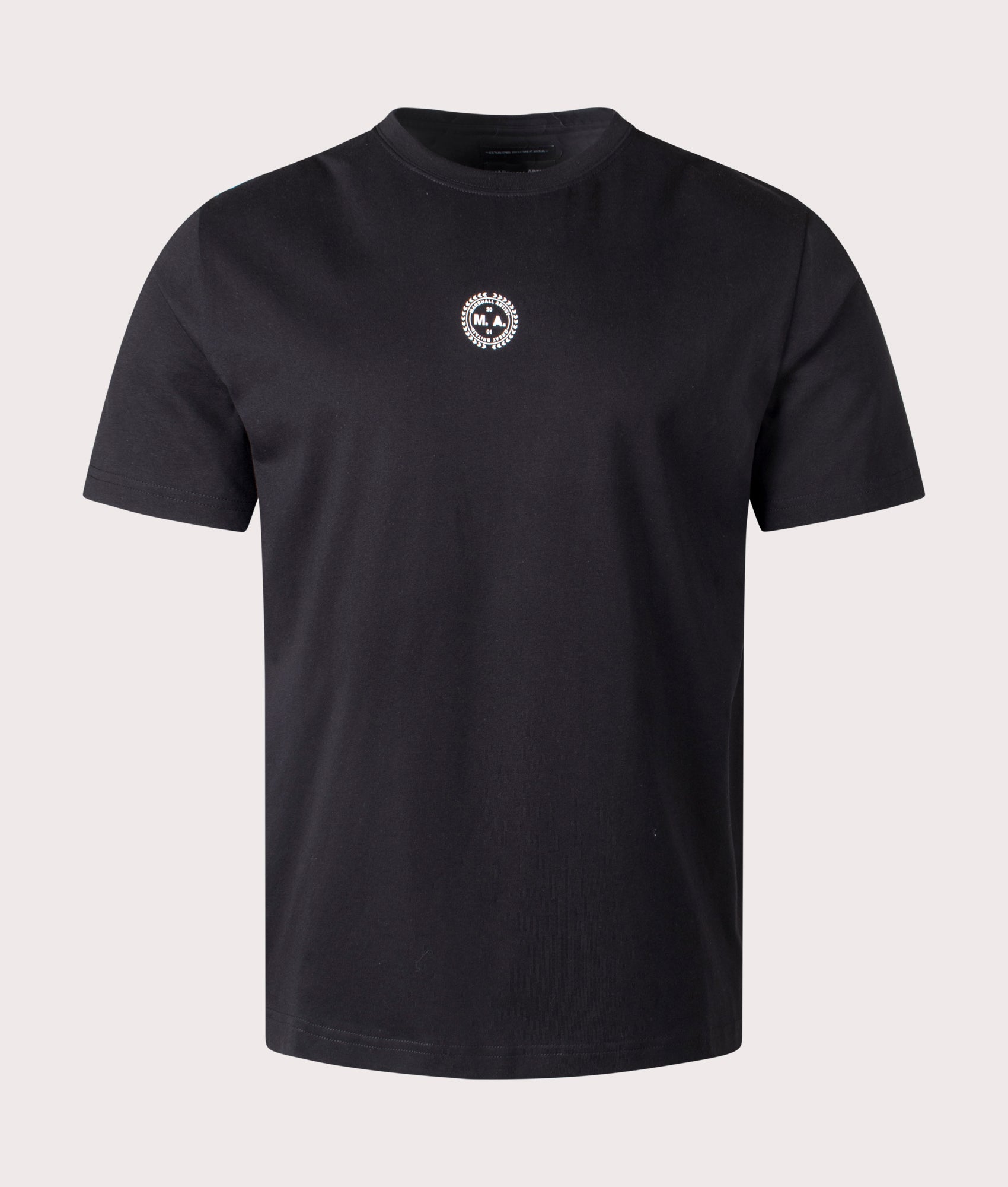 Marshall Artist Camo Erosion T-Shirt in Black. Shot at EQVVS. Front shot