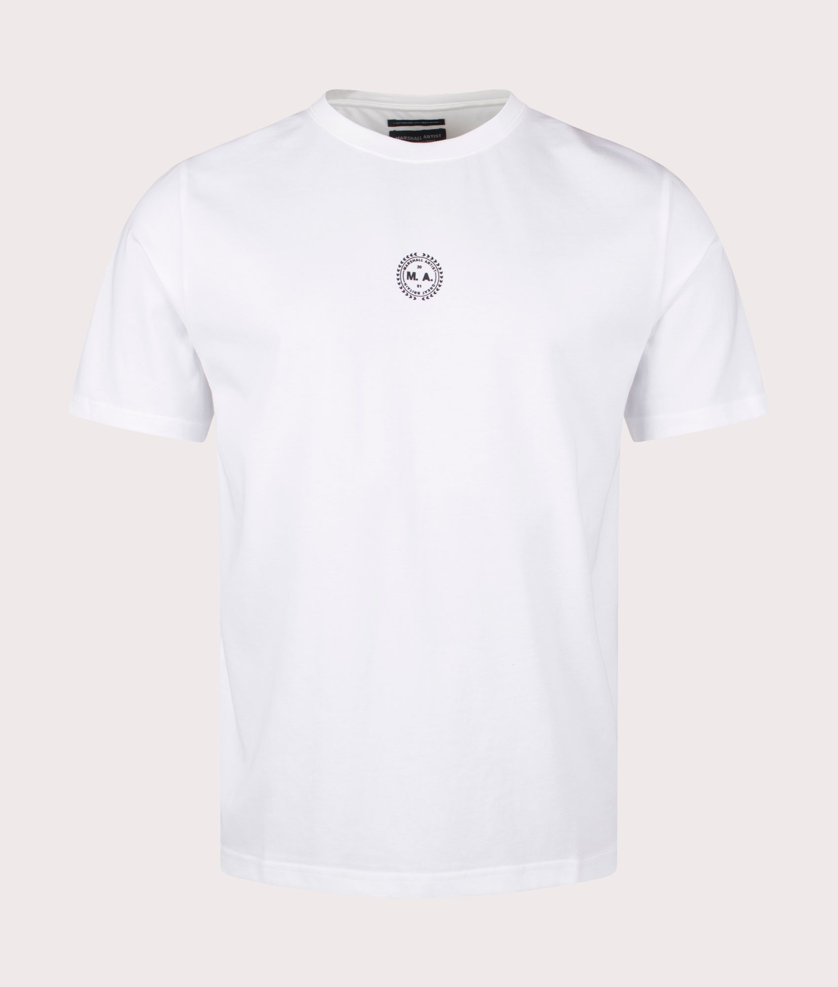 Marshall Artist Camo Erosion T-Shirt in White. Shot at EQVVS. Front shot