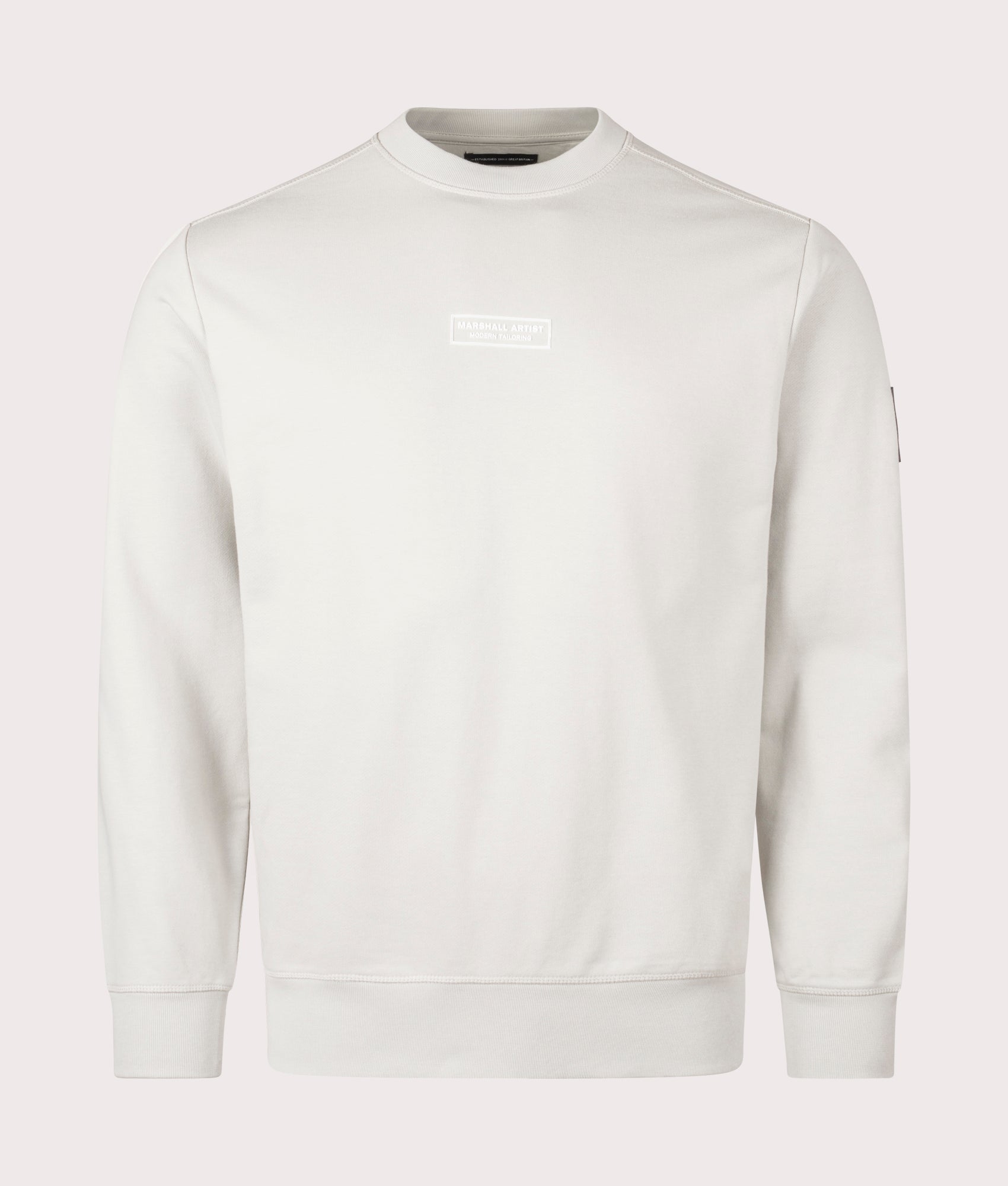 Marshall Artist Siren Sweatshirt in Dove Grey. Shot at EQVVS. Front shot