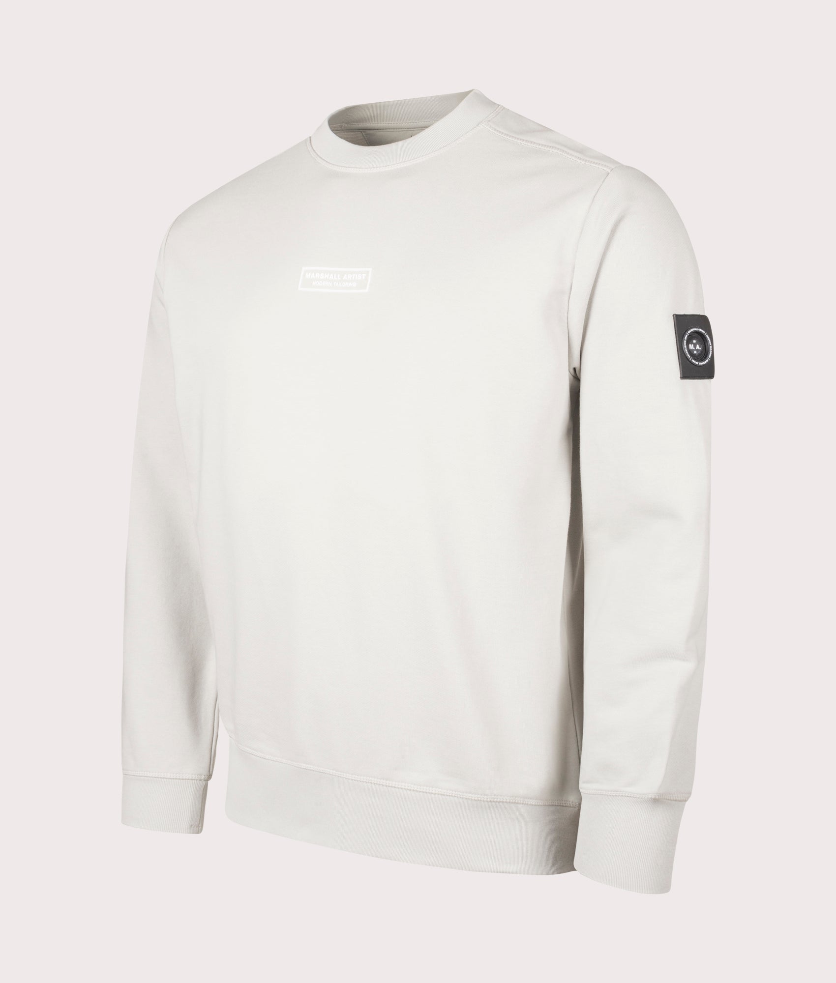 Marshall Artist Siren Sweatshirt in Dove Grey. Shot at EQVVS. side shot