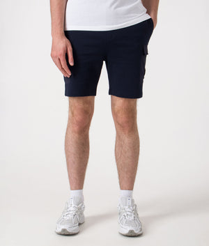 Aksu Jersey Cargo Shorts. Shot by EQVVS. Front shot.