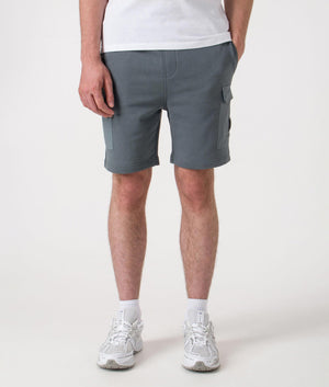 Aksu Jersey Cargo Shorts. Shot by EQVVS. Front shot.