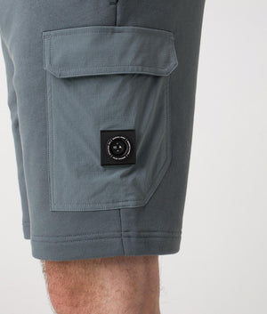 Aksu Jersey Cargo Shorts. Shot by EQVVS. Side detail shot.
