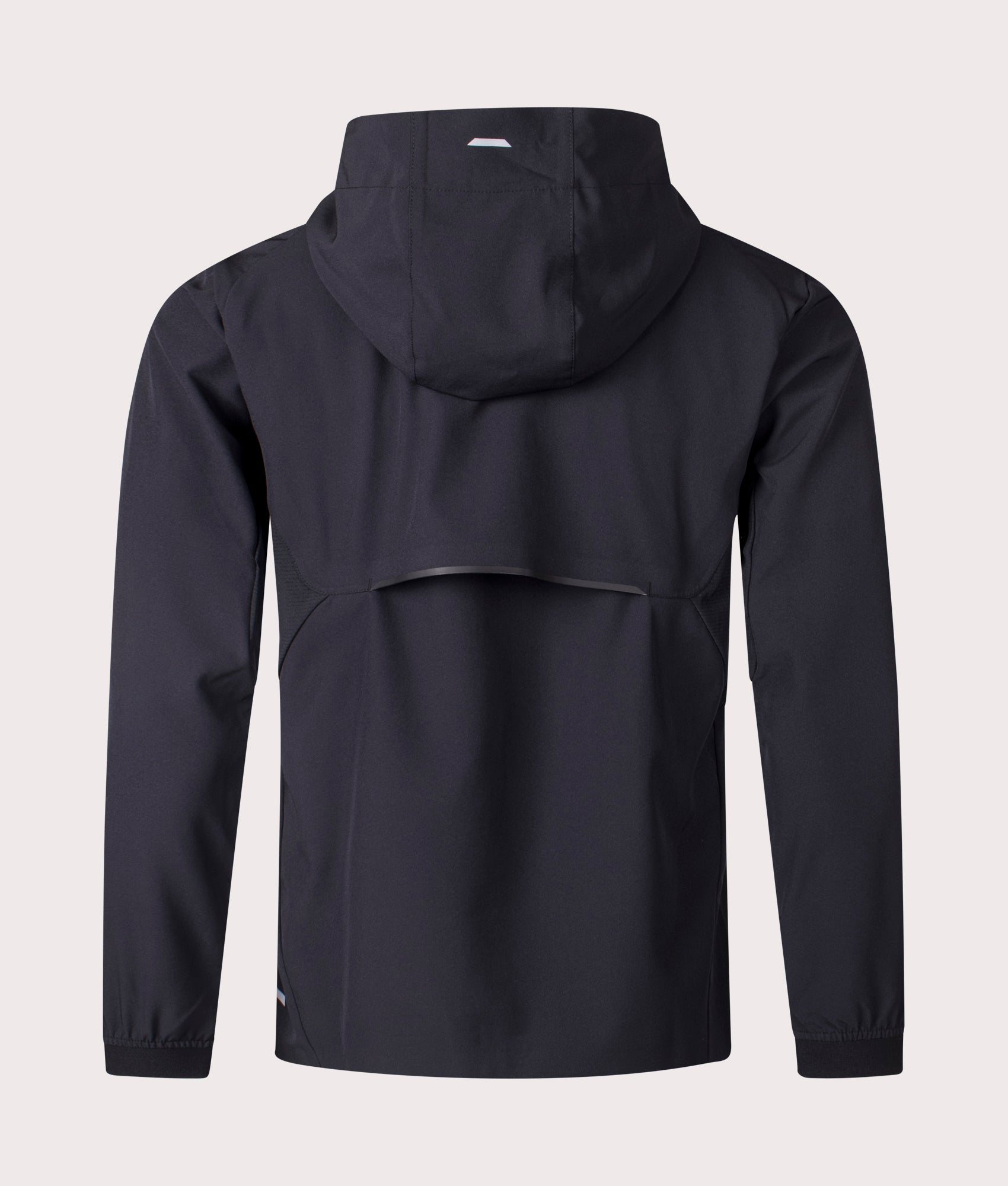Marshall Strike Track Top in Black at EQVVS. Back Shot.