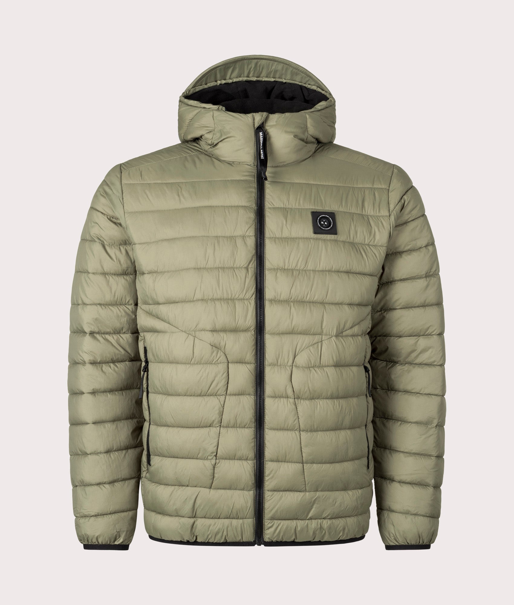 Ashdale Bubble Jacket by Marshall Artist in Khaki. Shot by EQVVS. Front Shot.