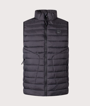 Oakdale Bubble Vest in Black | Nylon Shell | Marshall Artist | EQVVS | Front shot 