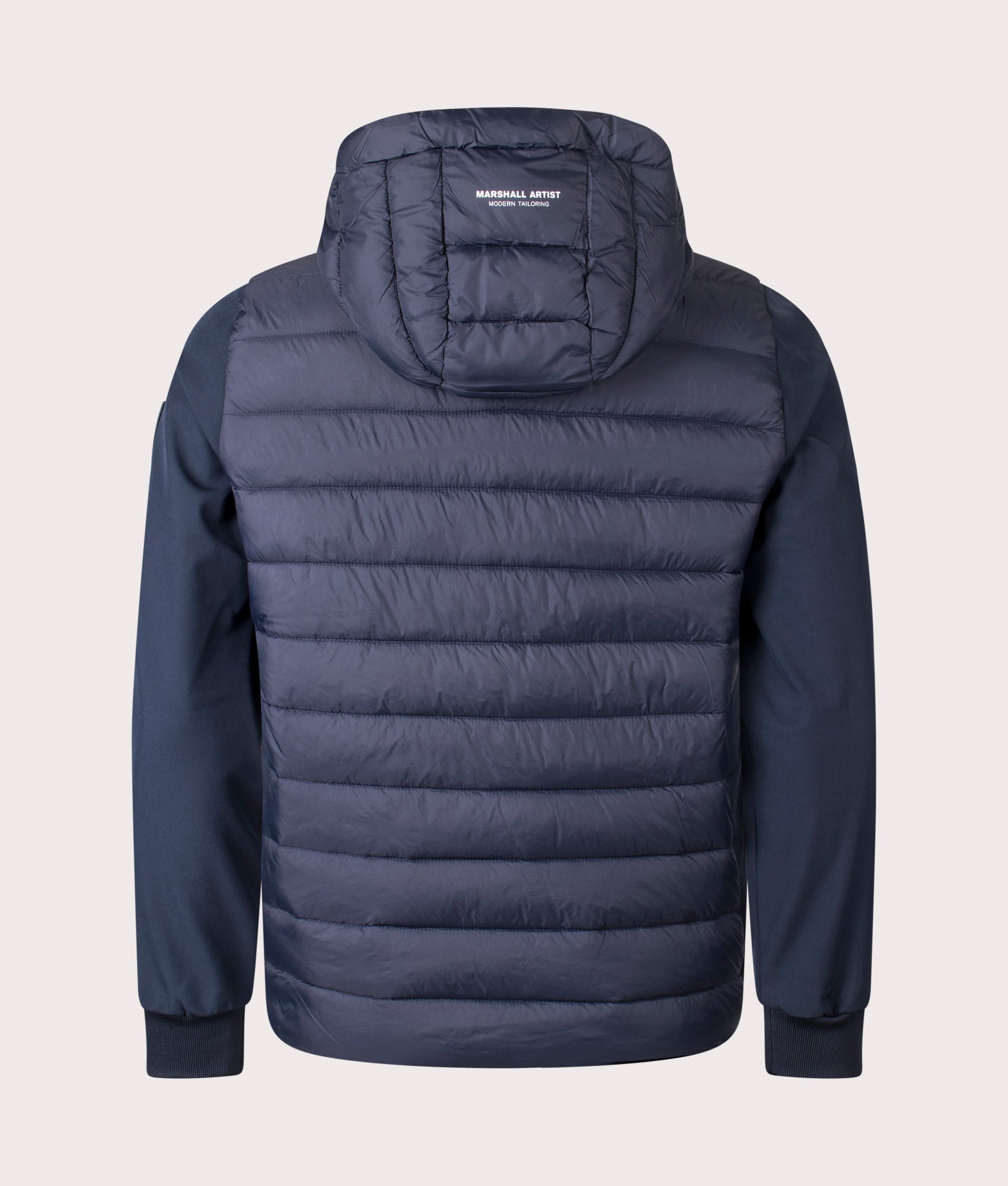 The Marshall Artist Forseti Jacket in Navy at EQVVS Menswear. Back shot.