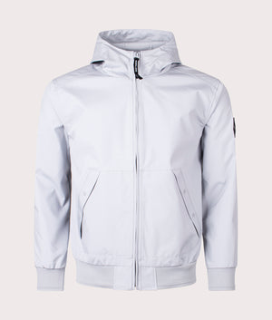 Meldon Liteshell Jacket by Marshall Artist in Ghost Grey. Shot by EQVVS. Front shot.