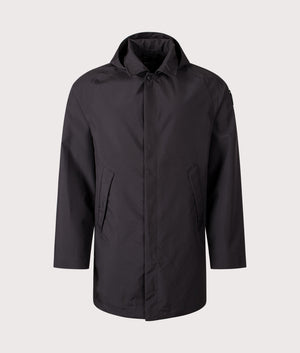 Brunswick Trench Coat by Marshall Artist in Black. Shot by EQVVS. Front shot.
