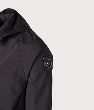 Brunswick Trench Coat by Marshall Artist in Black. Shot by EQVVS. Detail shot.