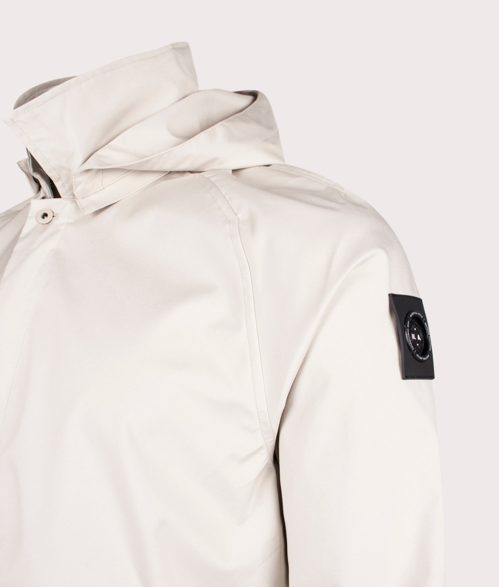 Brunswick Trench Coat by Marshall Artist in Stone. Shot by EQVVS. Detail shot.