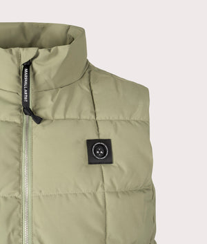Capilano Bubble Vest by Marshall Artist in Clay. Shot by EQVVS. Front detail shot.