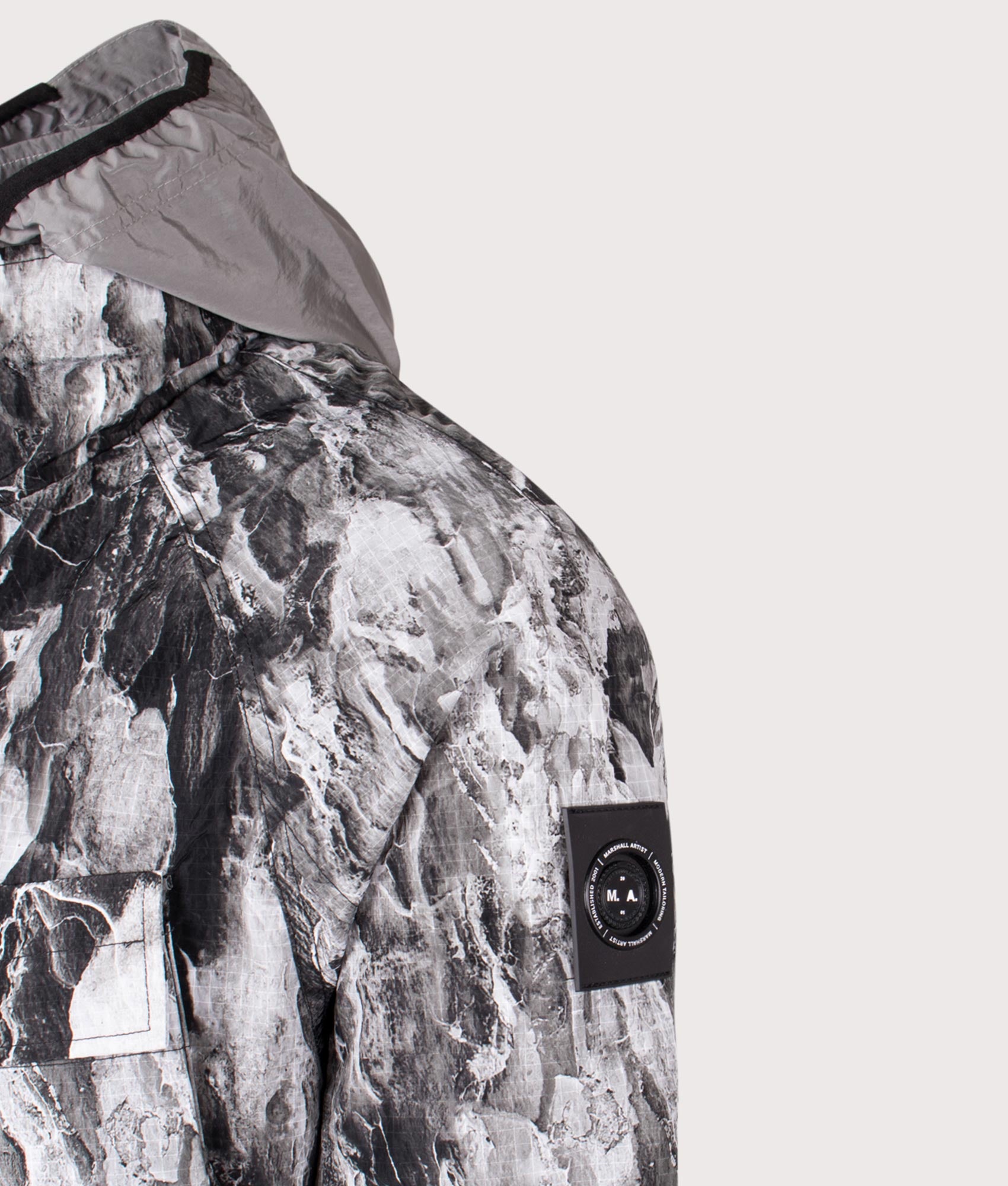 Photek Camo Jacket by Marshall Artist in Camo. Shot by EQVVS. Detail shot.