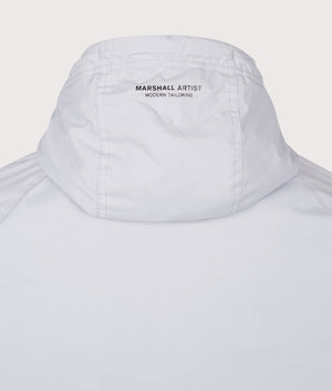 Blackridge Jacket by Marshall Artist in Ghost Grey. Shot by EQVVS. Back detail shot.