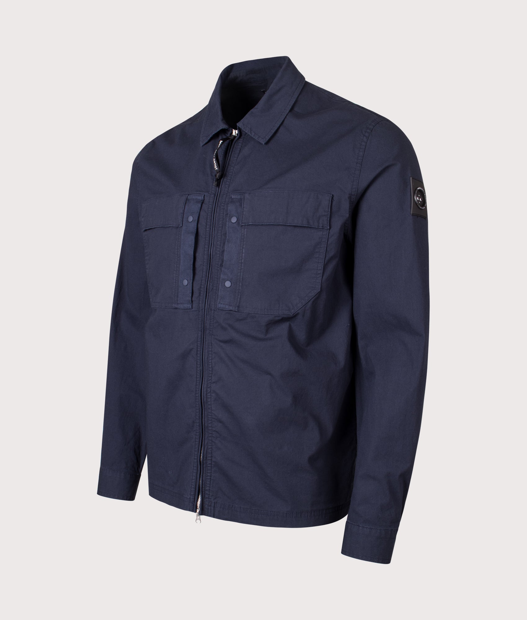 Stratton Overshirt in Navy | Marshall Artist | EQVVS | Front angle shot 