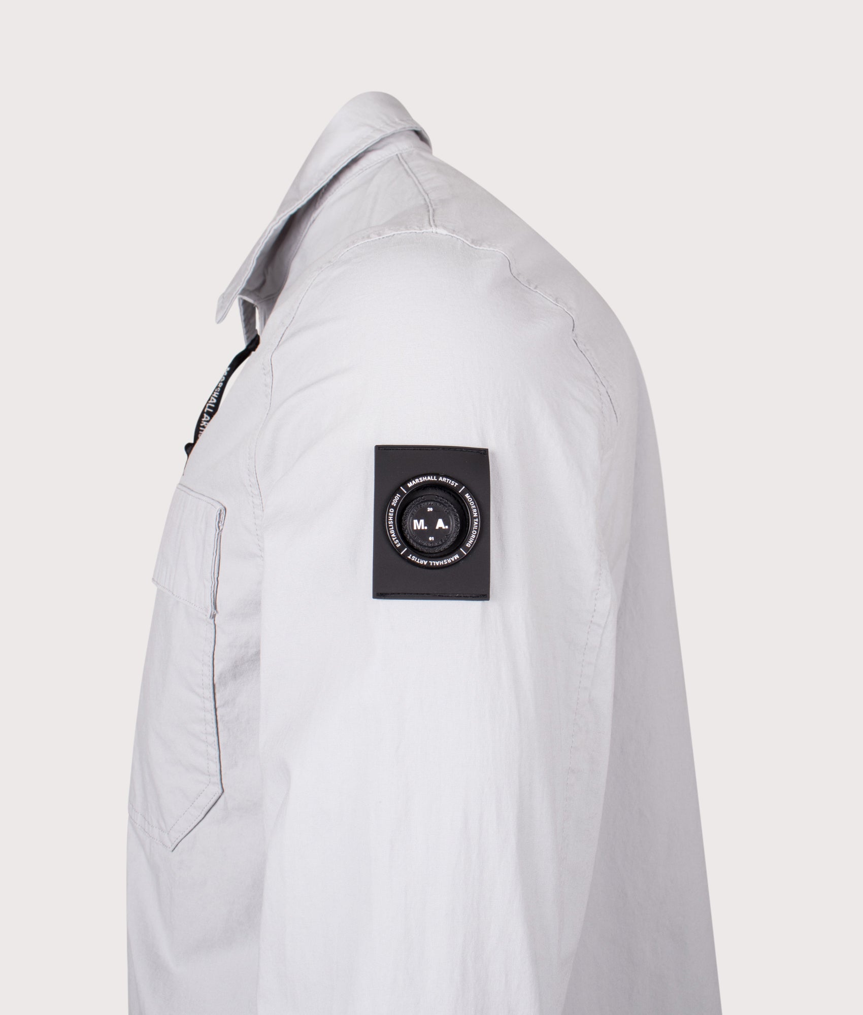 Stratton Overshirt in Ghost Grey | Marshall Artist | EQVVS | Side shot