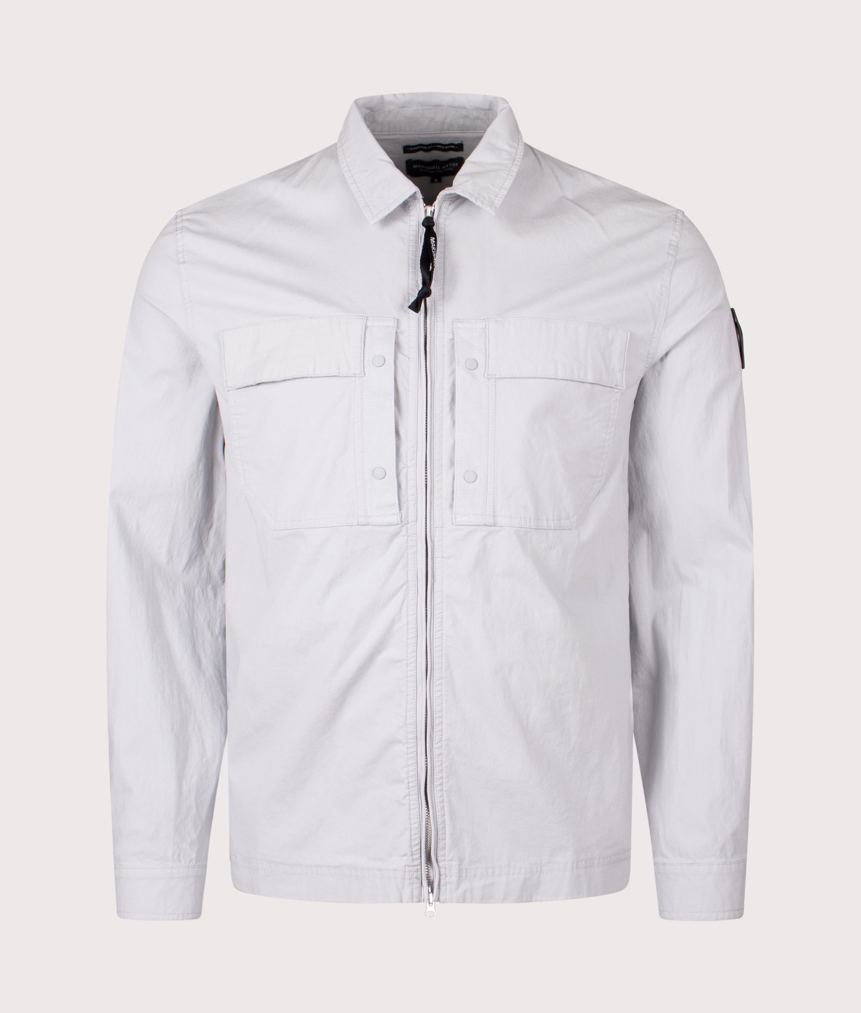 Stratton Overshirt in Ghost Grey | Marshall Artist | EQVVS | Front shot 