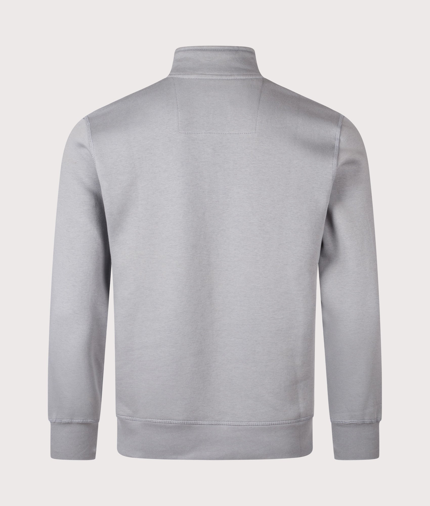 Marchio Quarter Zip Sweatshirt by Marshall Artist in Nardo Grey. Shot by EQVVS. Back shot.