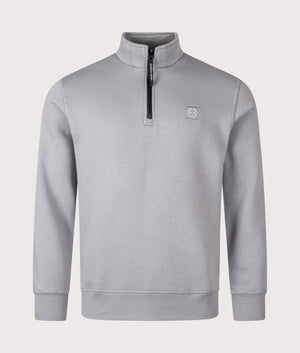 Marchio Quarter Zip Sweatshirt by Marshall Artist in Nardo Grey. Shot by EQVVS. Front shot.
