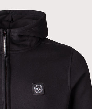 Marchio Full Zip Hoodie by Marshall Artist in Black. Shot by EQVVS. Detail shot.
