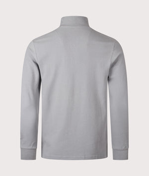 Marchio Piqué Quarter Zip Sweatshirt by Marshall Artist in Nardo Grey. Shot by EQVVS. Back shot.