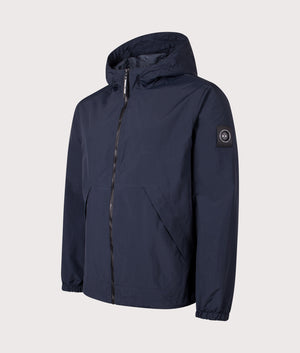 Alpha Lightweight Jacket by Marshall Artist in Navy. Shot by EQVVS. Front detail shot. 