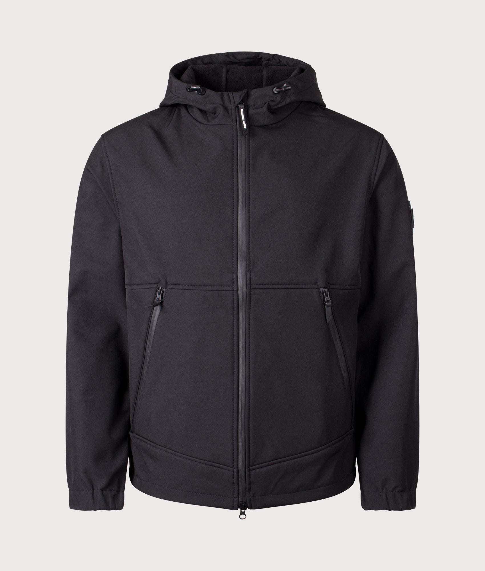 Prova Softshell Jacket by Marshall Artist in Black. Shot by EQVVS. Front shot.