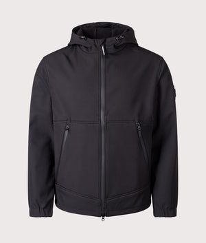 Prova Softshell Jacket by Marshall Artist in Black. Shot by EQVVS. Front shot.