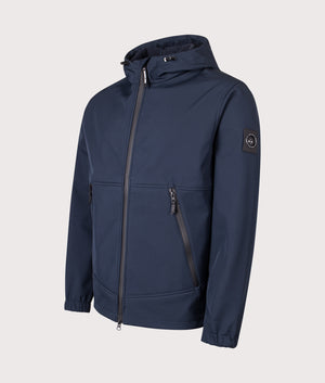 Prova Softshell Jacket in Navy | Marshall Artist | Shot at EQVVS | Front angle shot 