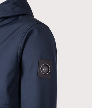 Prova Softshell Jacket in Navy | Marshall Artist | Shot at EQVVS | Front angle detail shot